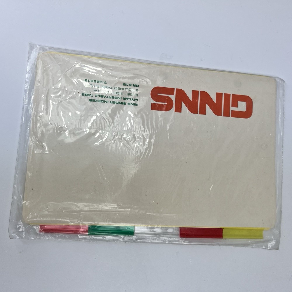 Ginns Refill Insert Tabbed Divider Pockets 5.5” x 8.5”