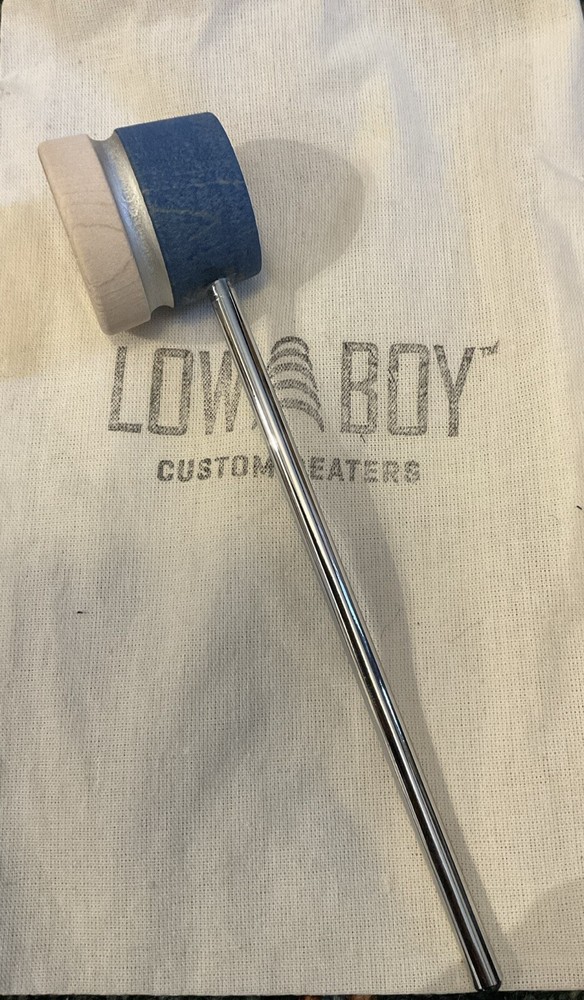 Low Boy Lightweight Beater, Blue/White With Silver Sparkle Stripe