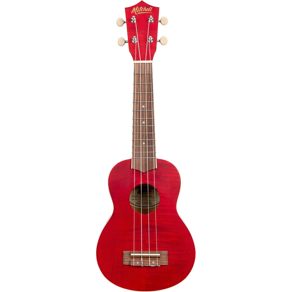 Mitchell MU45F Exotic Soprano Ukulele Flamed Maple Cherry