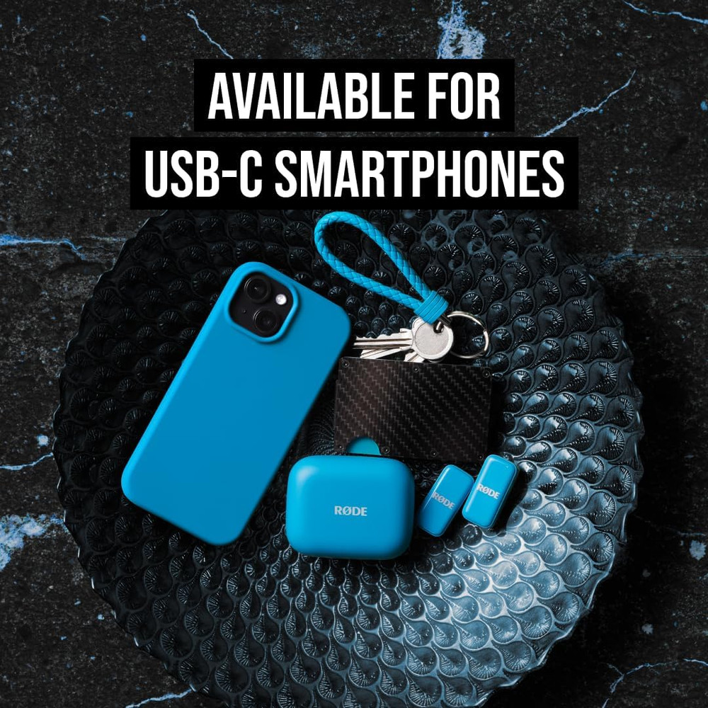 Wireless Micro - Compact Wireless Microphone, Two Mics with Charge Case for Smar