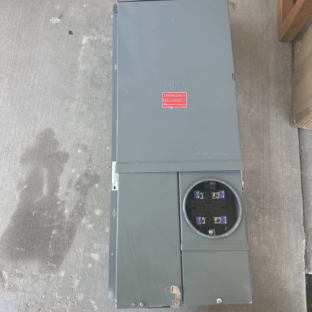 Square D MeterBase Main Breaker & Panel 200A  Meter mains, Homeline, CSED, (g)