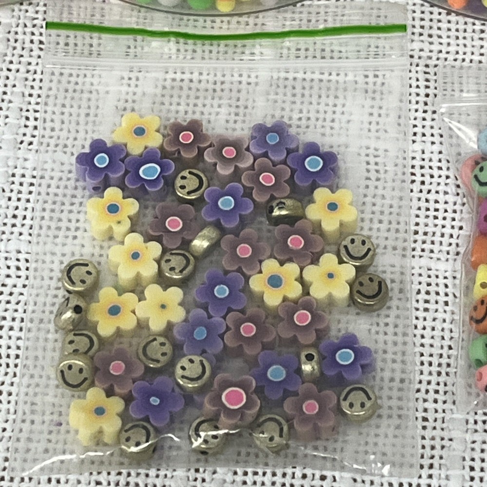 Go Create Rainbow Beads ,Smiley Face Multi Color Beads,Flower Beads
