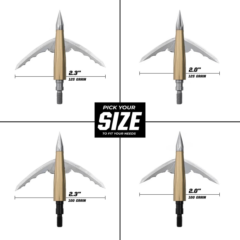 Fastest Deploying Broadhead with Bone Evasion Tech 125 Grain Black