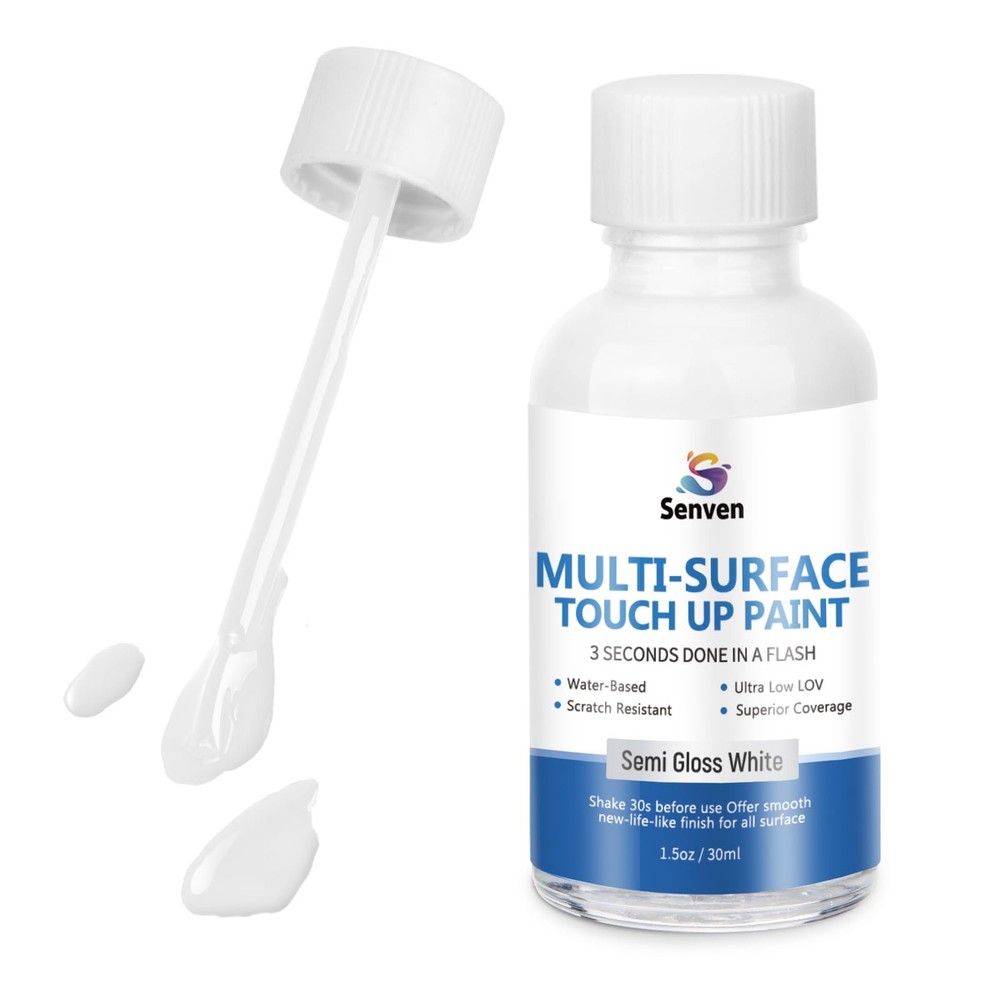 White Paint Multi Surface Semi-Gloss Touch Up 30 ml,