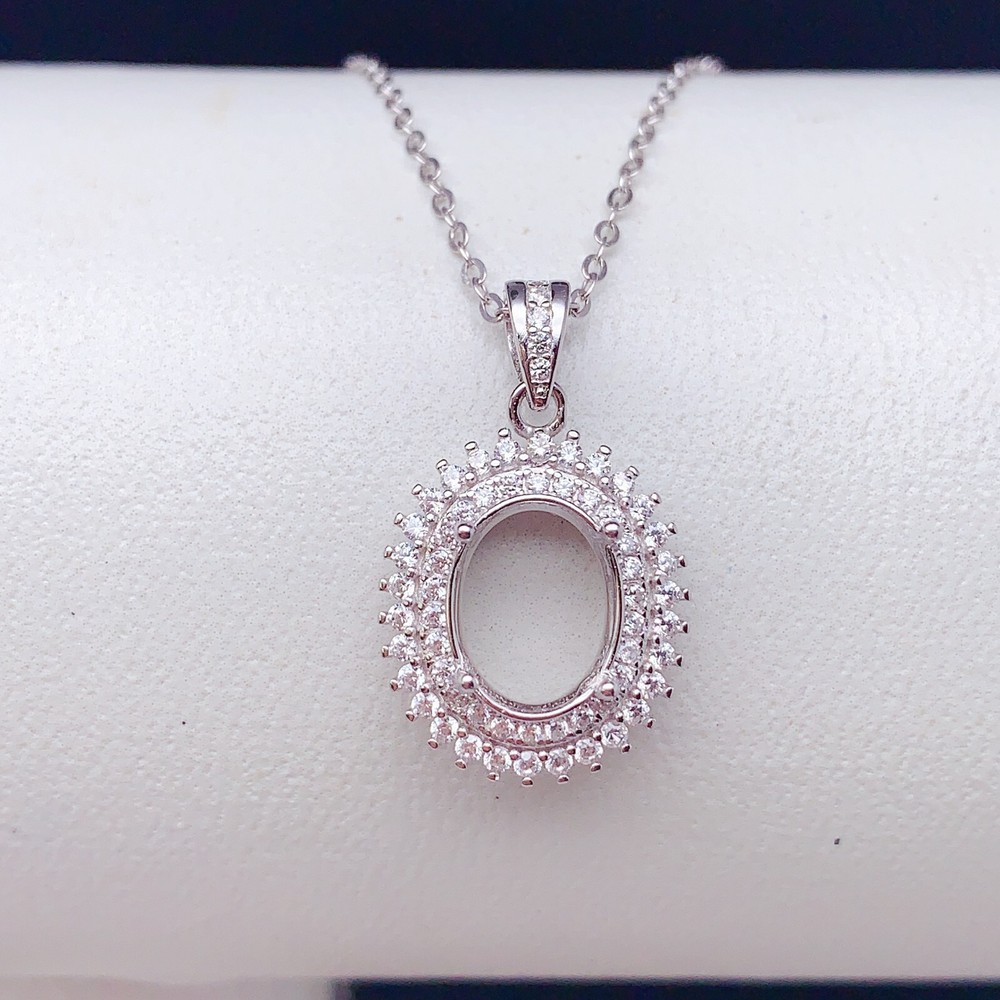 Silver 925 pendant empty setting, DIY blank setting YD102