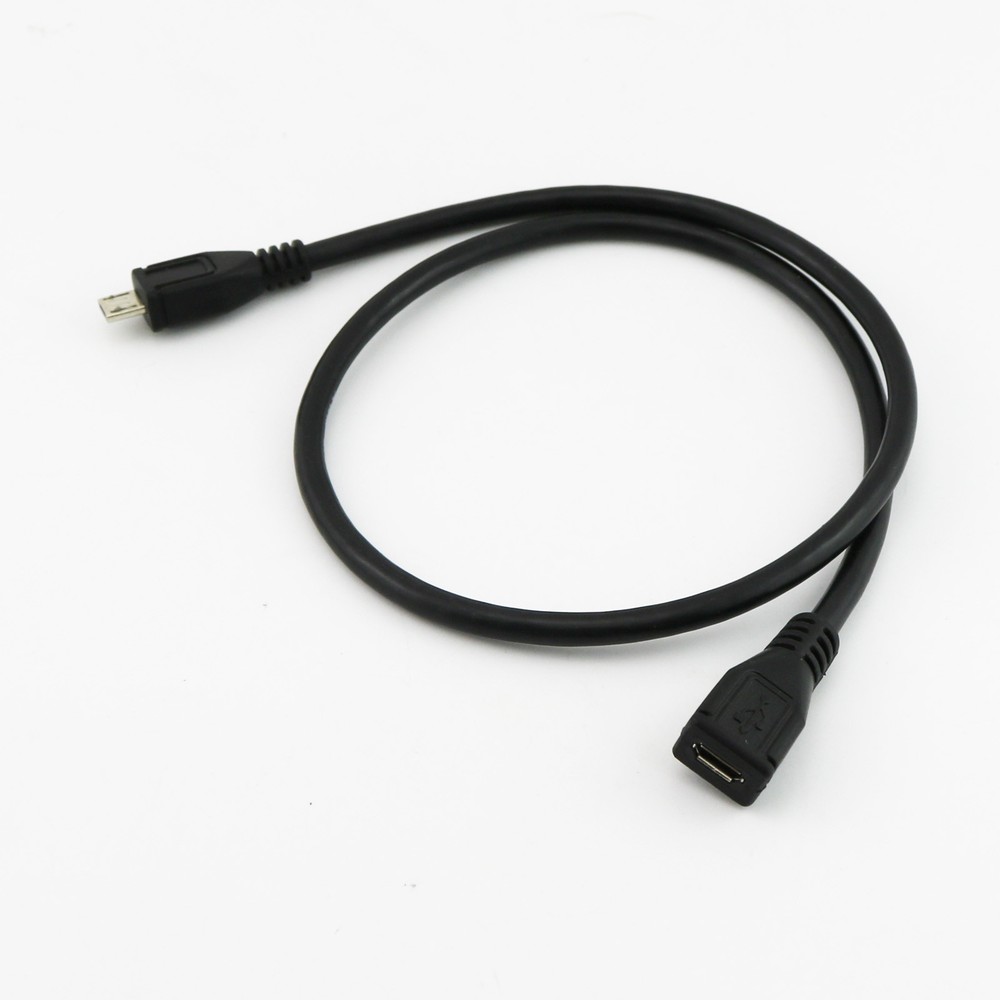 50cm Micro USB Male To Female 5 pin Extension Data Sync Charging Adapter Cable