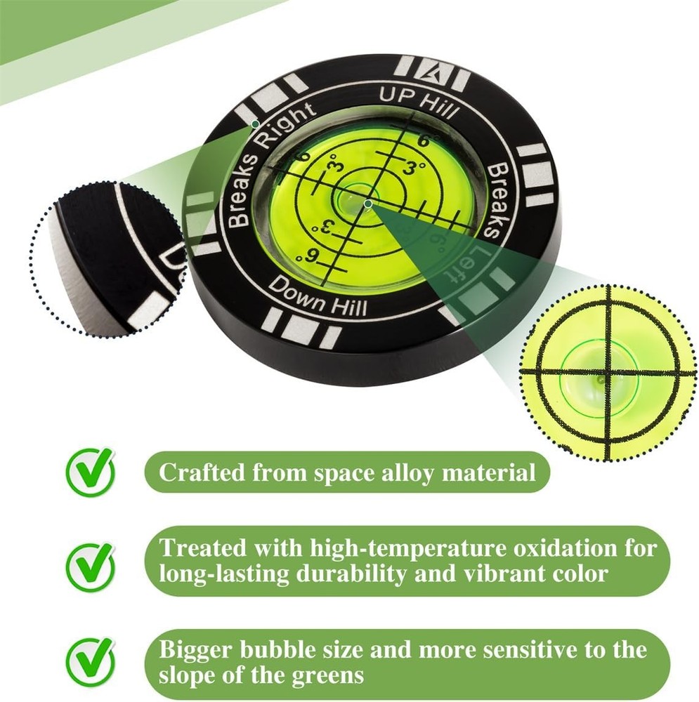 Golf Putt Green Reader, High Precision Training Aid, Stylish Hat Black