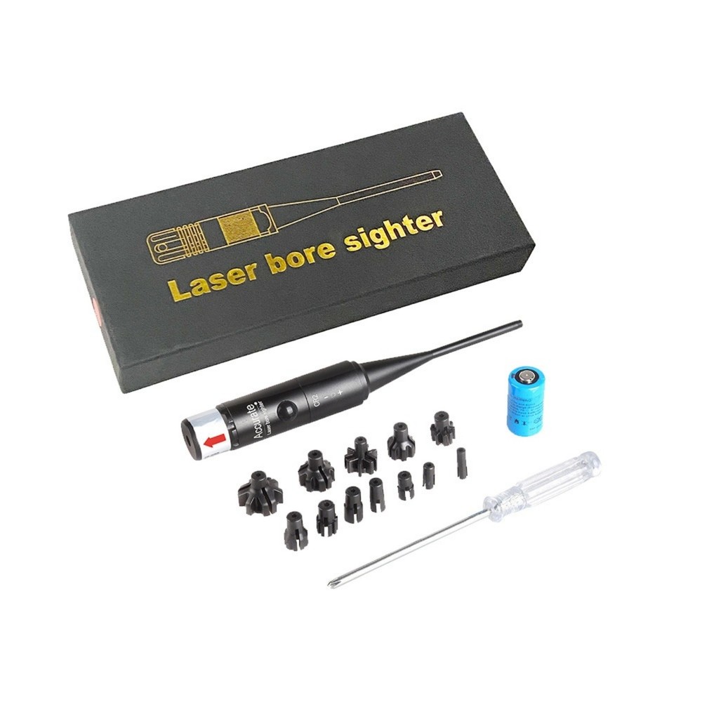 Laser Bore Sight Kit Red Beam 12 Adapters Alignment Tool Calibration Device