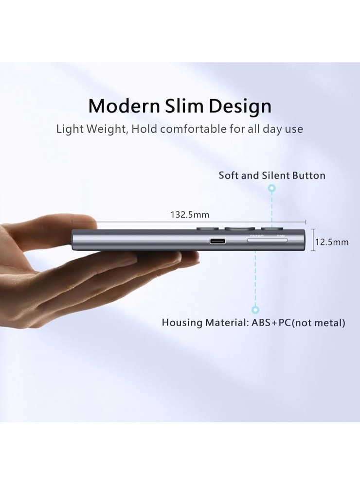 Norwii N95 Pro Presentation Clicker Digital Pointer Wireless USB-A GREEN