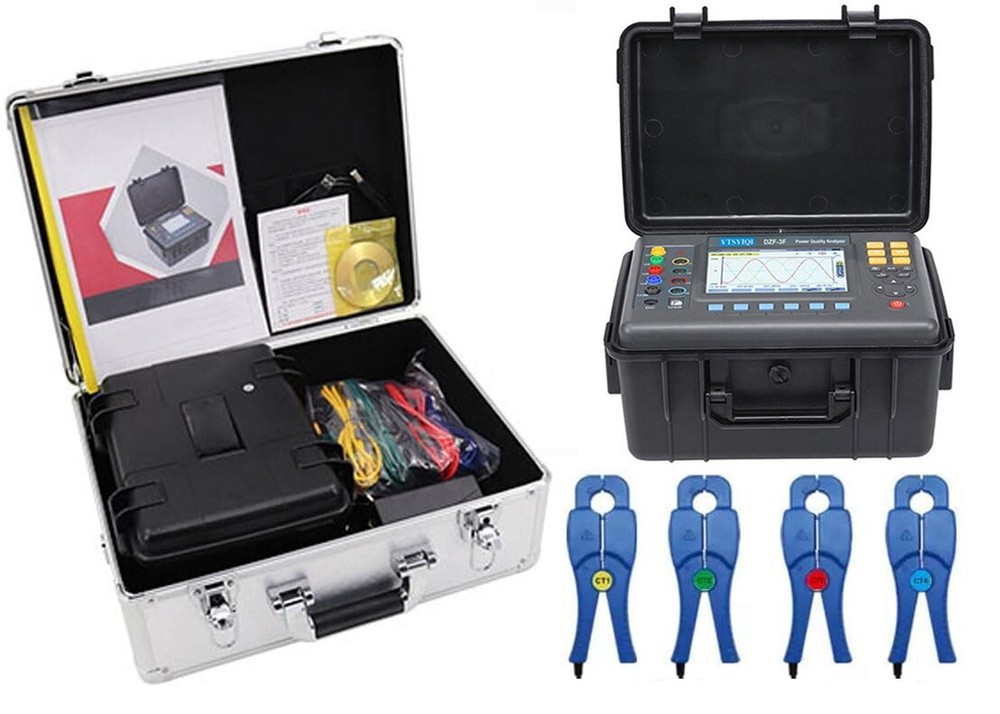 Three Phase Power Quality Analyzer Energy Quality Analyzer with Range 0.10A-100A