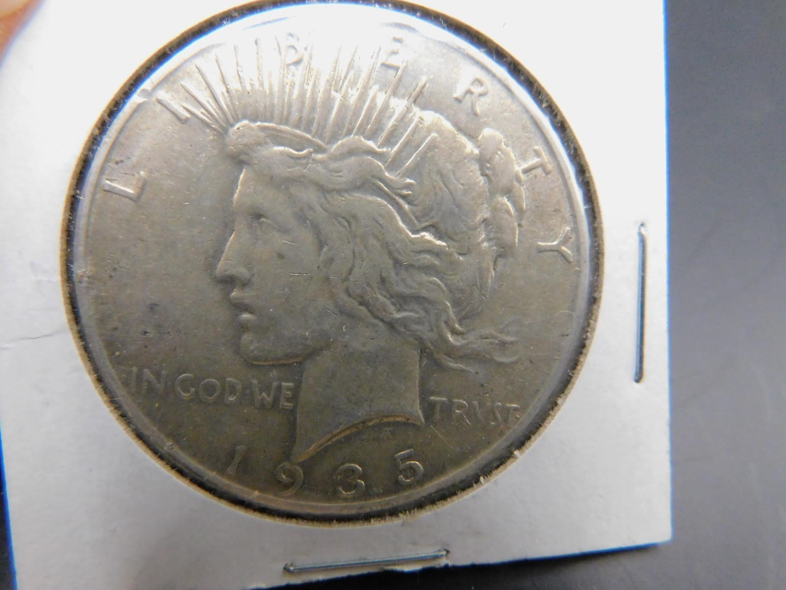1935-S Peace Silver Dollar $1 - AU, VAM 4 rays