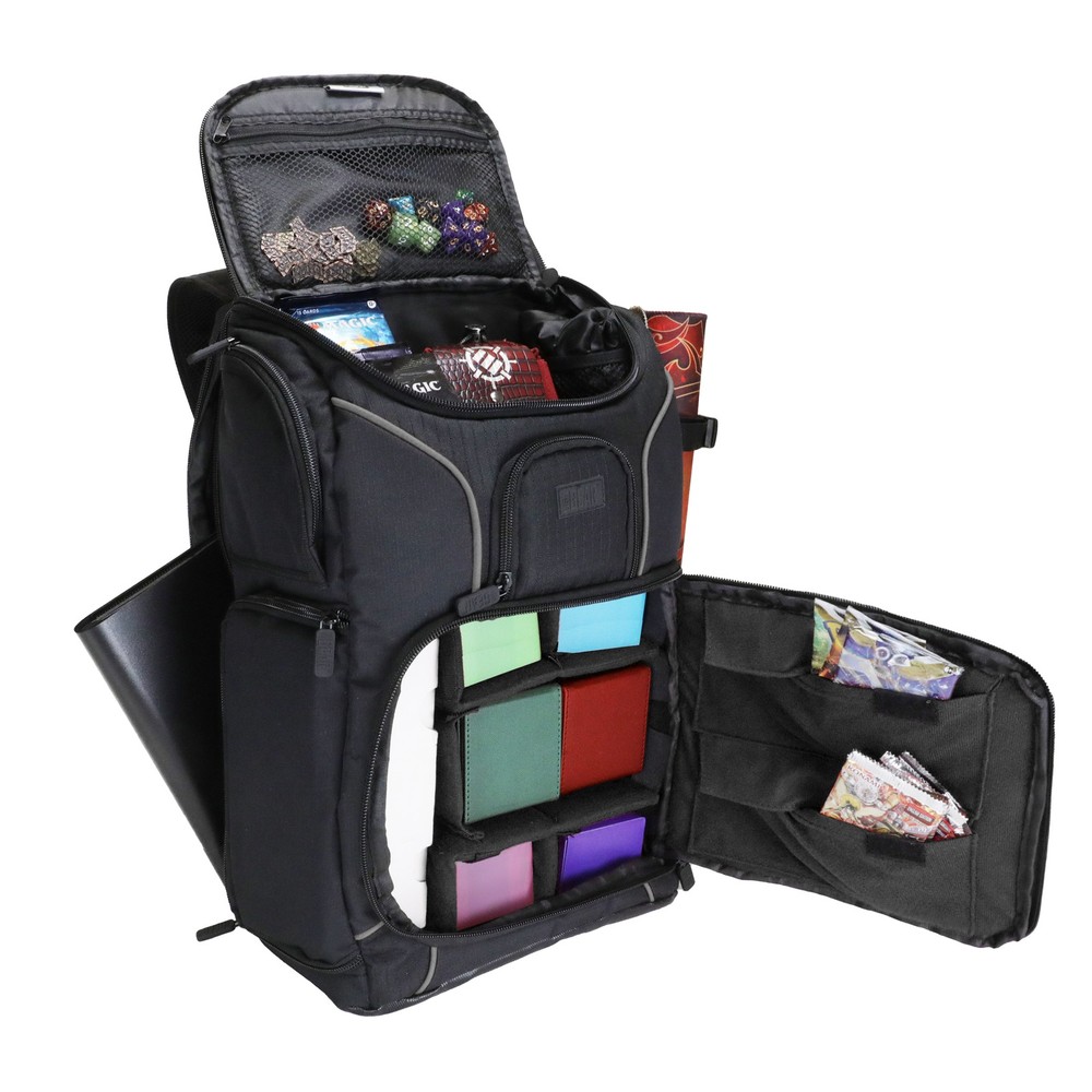 USA Gear Magic the Gathering Backpack with Customizable Interior (Black)