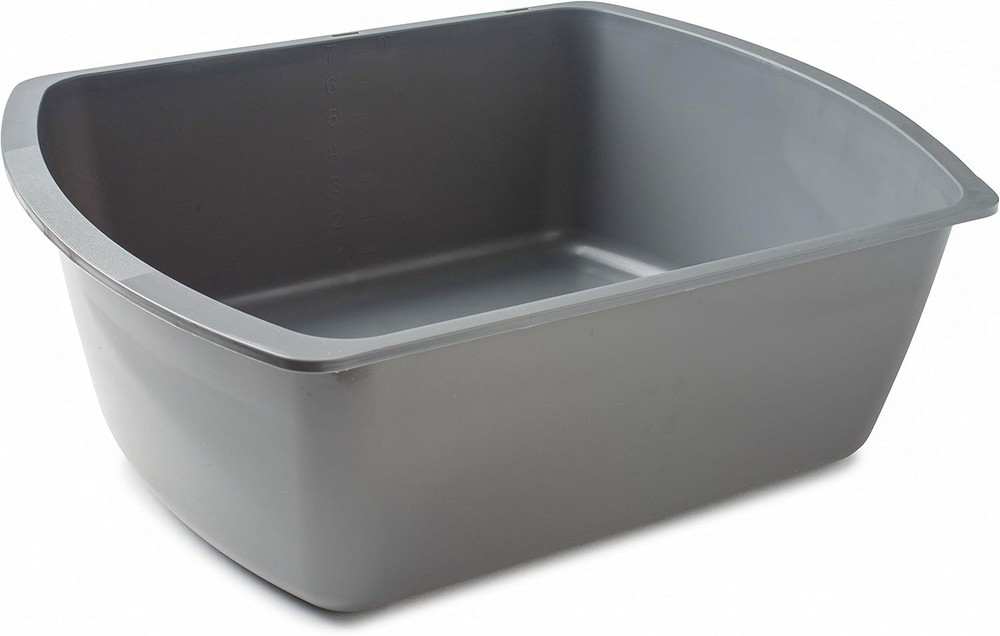 Wash Basins [5 Pack] – Rectangular Plastic 7-Quart Graduated Hospital Soaking