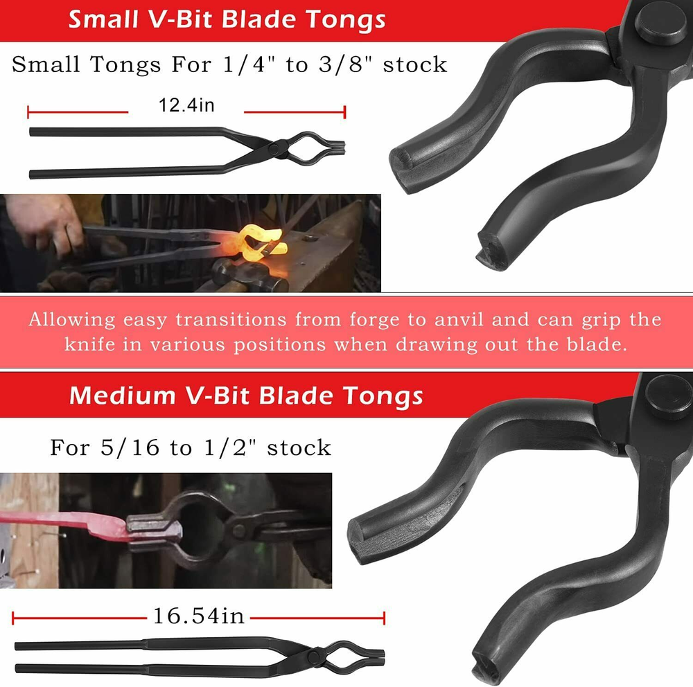 Blacksmith Tongs Set Expert Replacement Tongs / Blacksmith Starter Tool Hook Jig