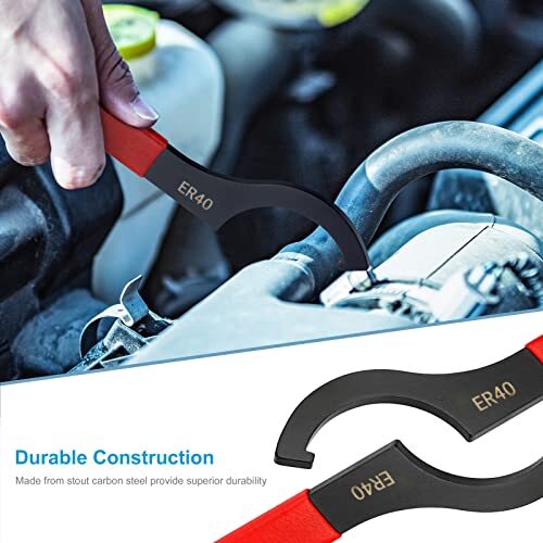 Spanner Wrench Set, 4pcs Coilover Wrench, C-Shape Shock Spanner Wrench Hook