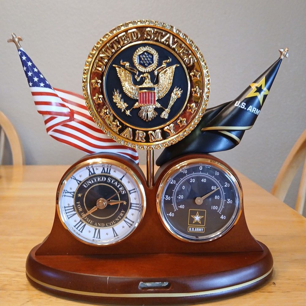 Bradford Exchange Army Values Thermometer Clock 2015 Limited Ed