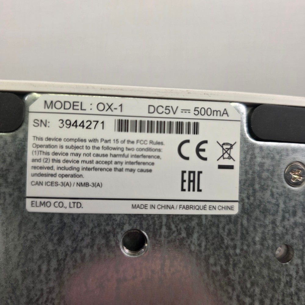 Elmo OX-1 1433 Visualiser 1080p Full HD Document Camera