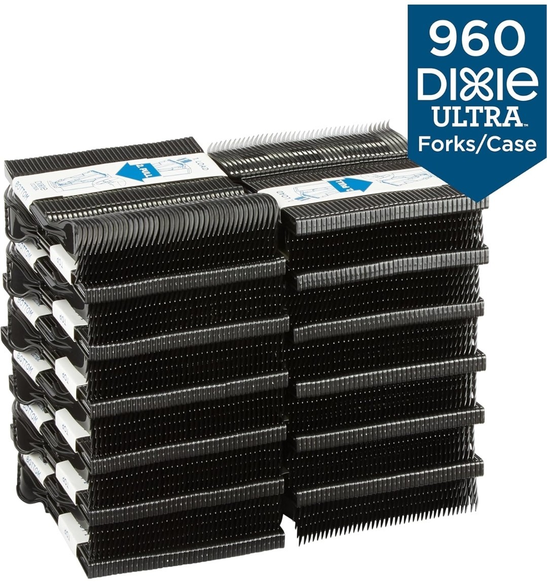 Dixie DUSSPF5 SmartStock Dispensing System Plastic Fork - Black (960/Carton)