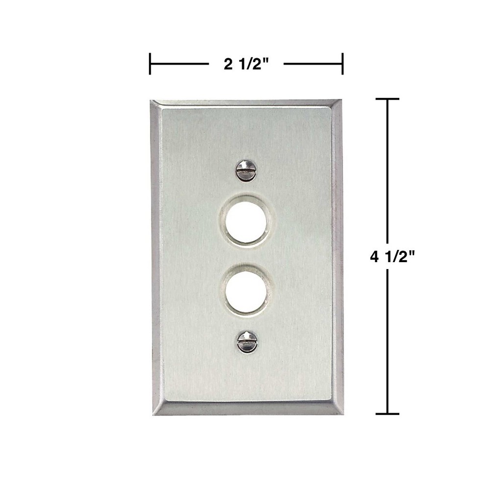 Switchplate Brushed Stainless Steel 1 Pushbutton | Renovator's Supply