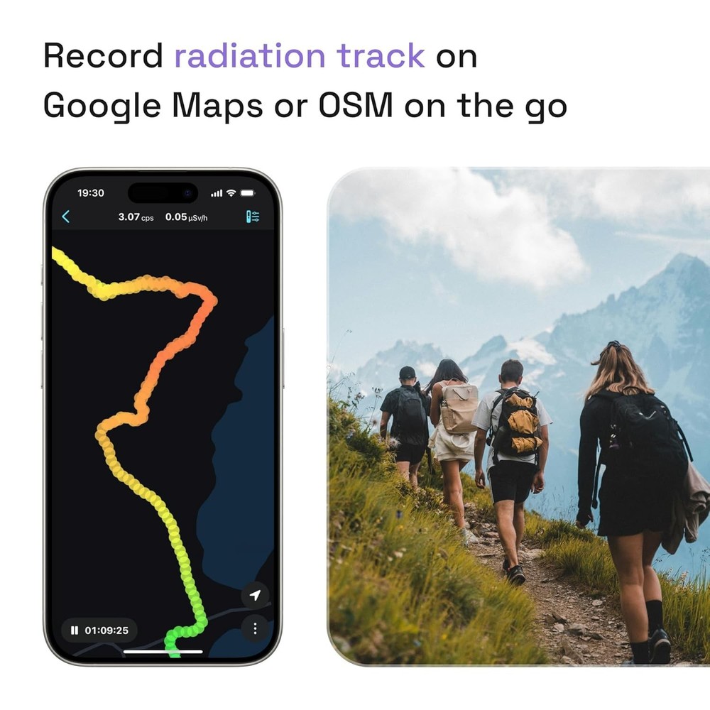 Compact Smart Geiger Counter - Isotope Detection with Real-Time Mapping Features