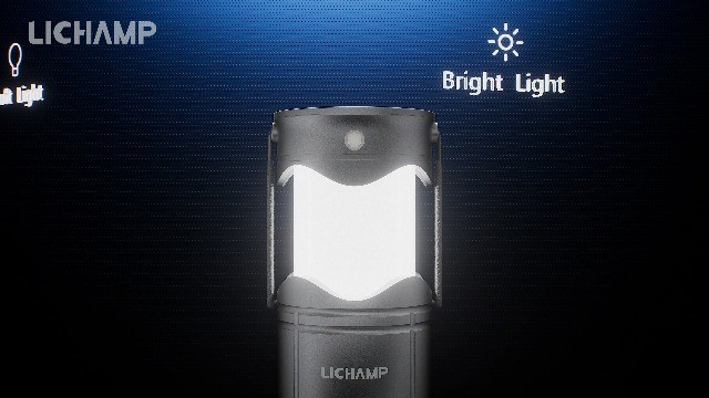 Lichamp 4-Pack Solar Camping Lantern, USB Rechargeable LED Lights with 3 Modes