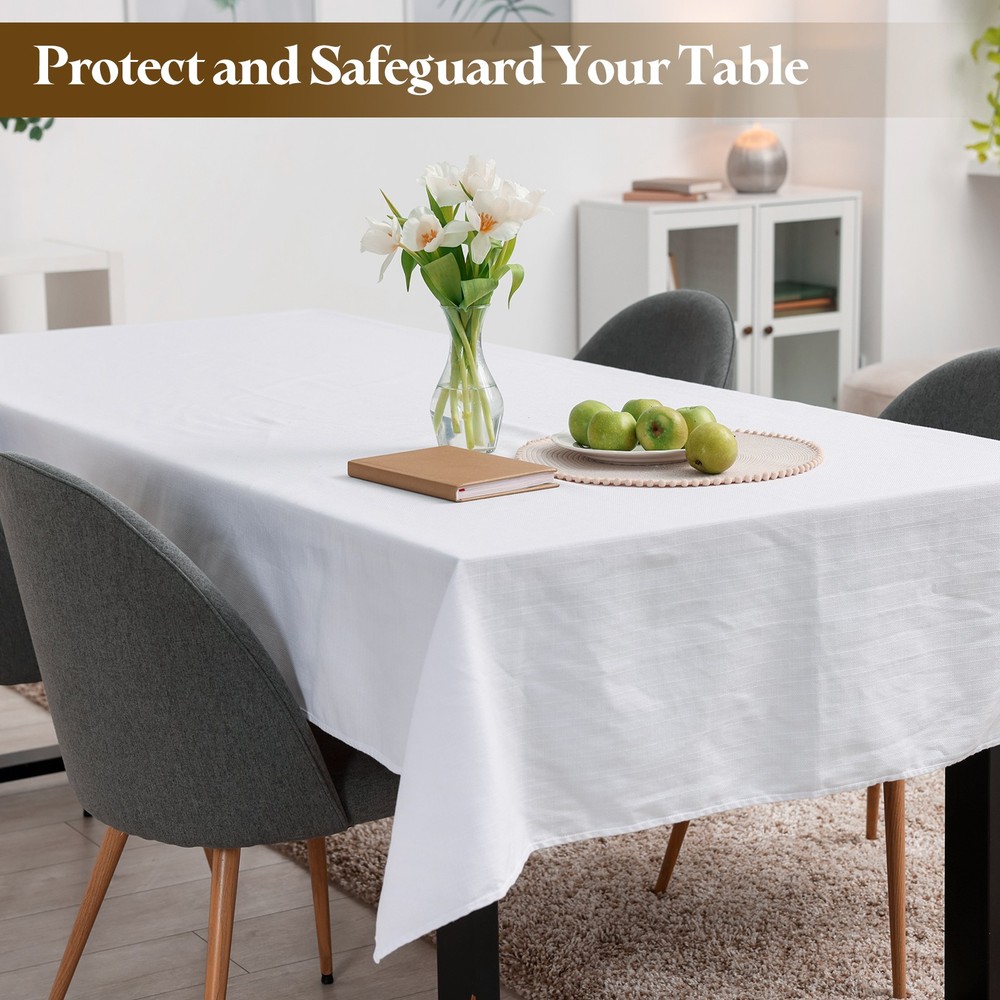 54x84 Inch Clear Plastic Tablecloth, Rectangle Vinyl Table Cover Protector