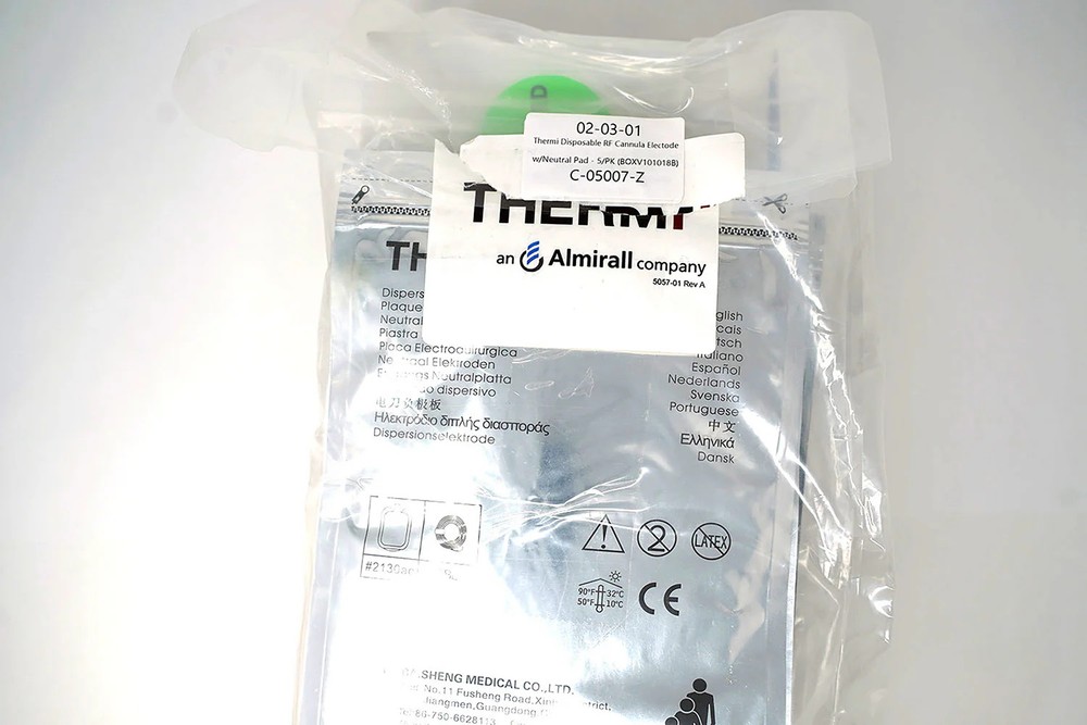 Thermi Disposable RF Cannula Electrode w/Neutral Pad - 5/PK