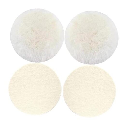 ??????? 4 Pcs 5" Wool Polishing Pads, Soft Felt Buffing Wheels