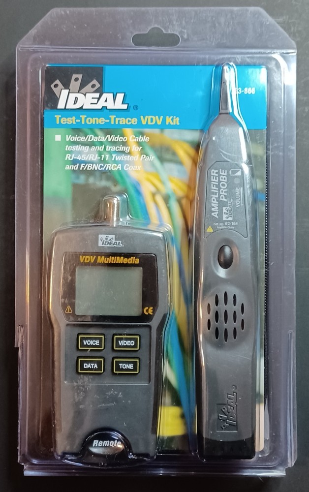 IDEAL 33-866 Test-Tone-Trace VDV Kit VOICE/DATA/VIDEO CABLE TESTING