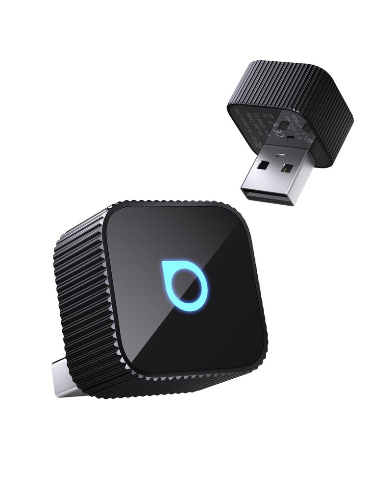 Ottocast Mini Cube 3.0 Wireless CarPlay & Android Auto Adapter USB A, Black