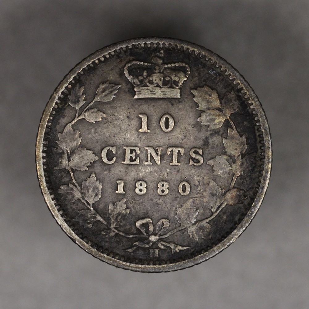 1880 H Canada Silver 10 Cents