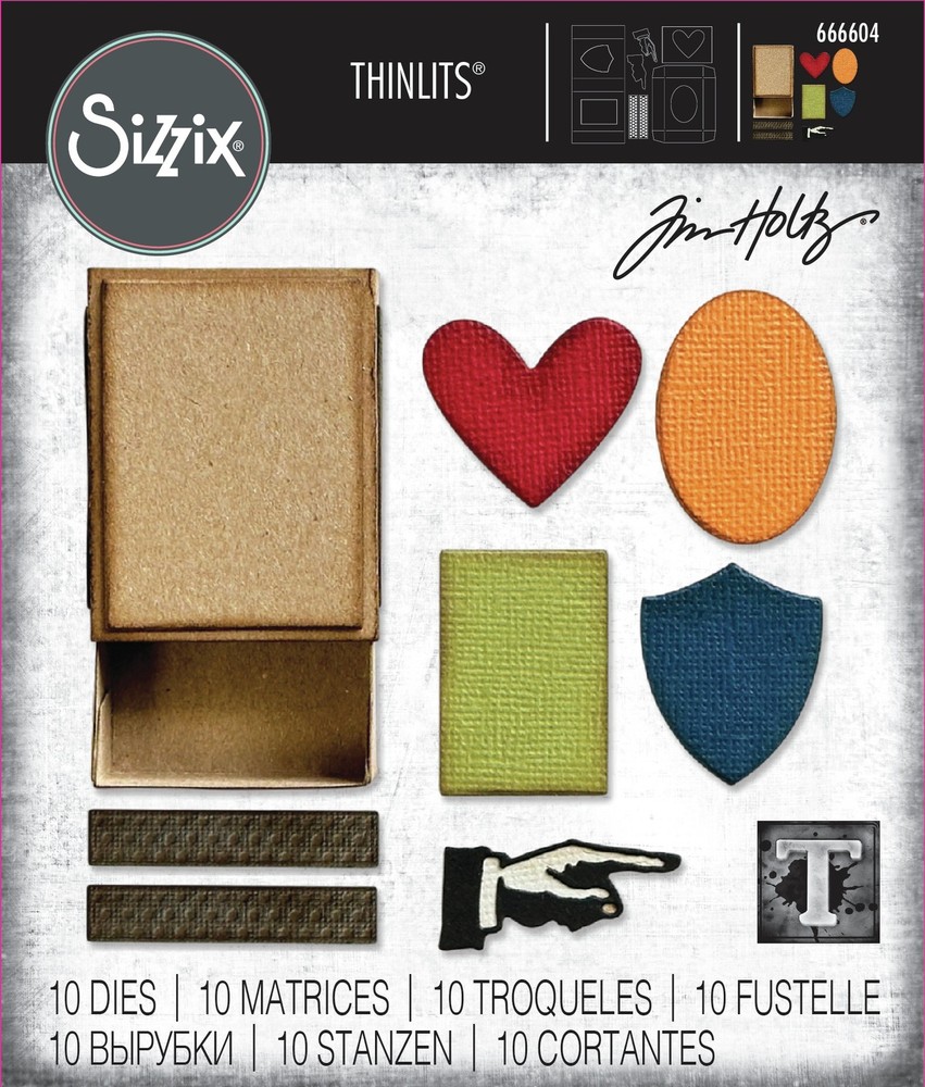 Sizzix Thinlits Dies By Tim Holtz 10/Pkg-Vault Matchbox