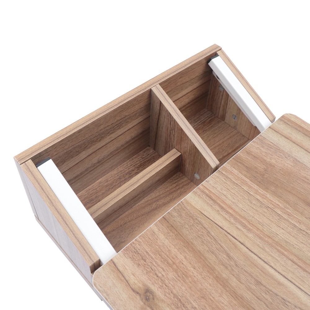 Adjustable Height Laptop Desk Rolling Bedside Table Computer Over Bed Standing