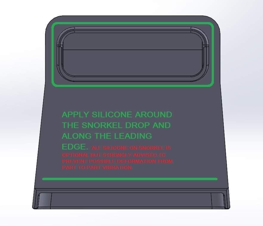 ORIGINAL USA MADE! KLX 250, 300/ KDX 200 SNORKEL DUCT AND LID KIT