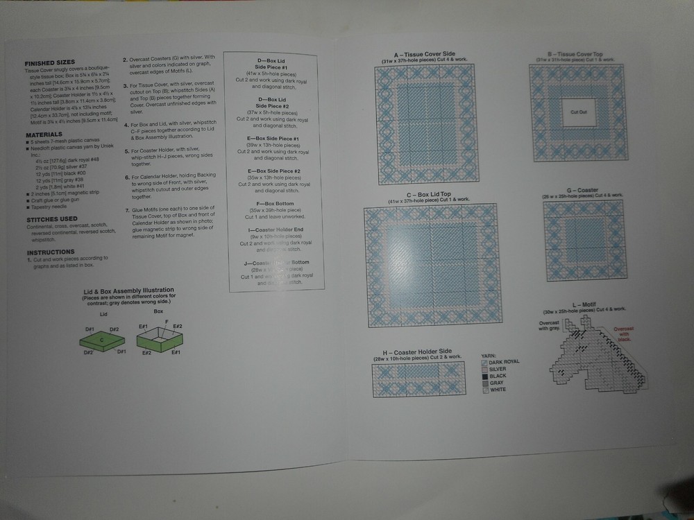 Annies plastic canvas pattern Silver Stallion set