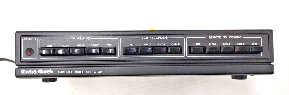 Radio Shack Amplified Video Selector Switch Catalog No. 15-2100A