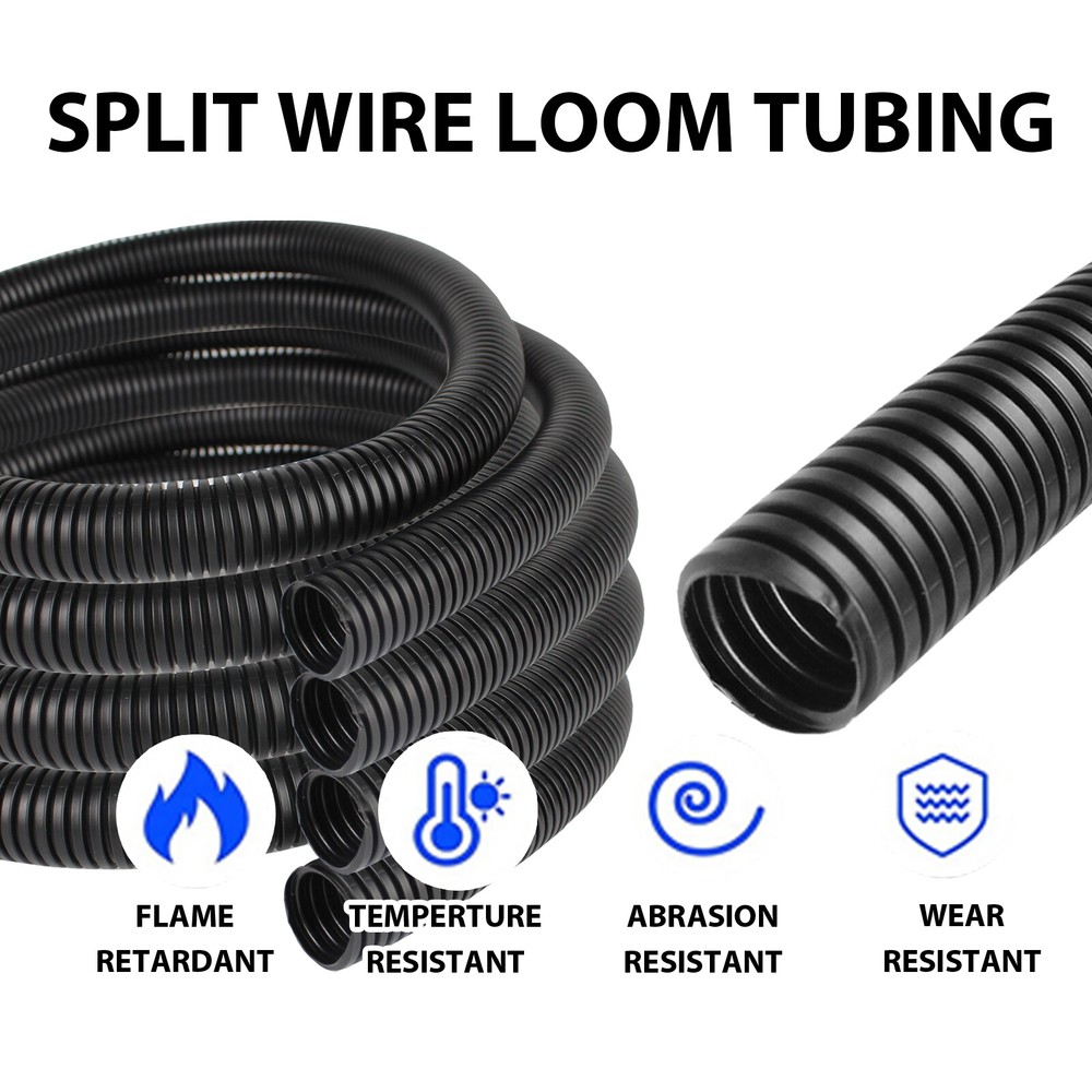 Split Wire Loom Tubing Cords Harness Protector Organization, Keep Cables Neat
