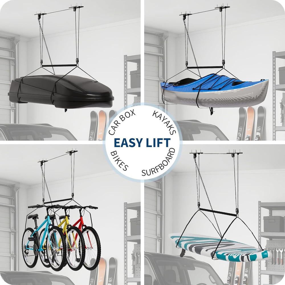 Cargo Box Ceiling Hoist for Rooftop Cargo Boxes for 10–14ft Garage Ceiling