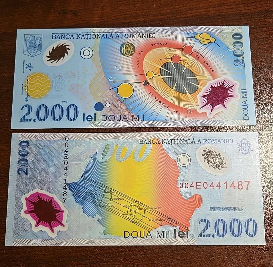 Romania 2000 Lei P 111 1999 UNC  Polymer note