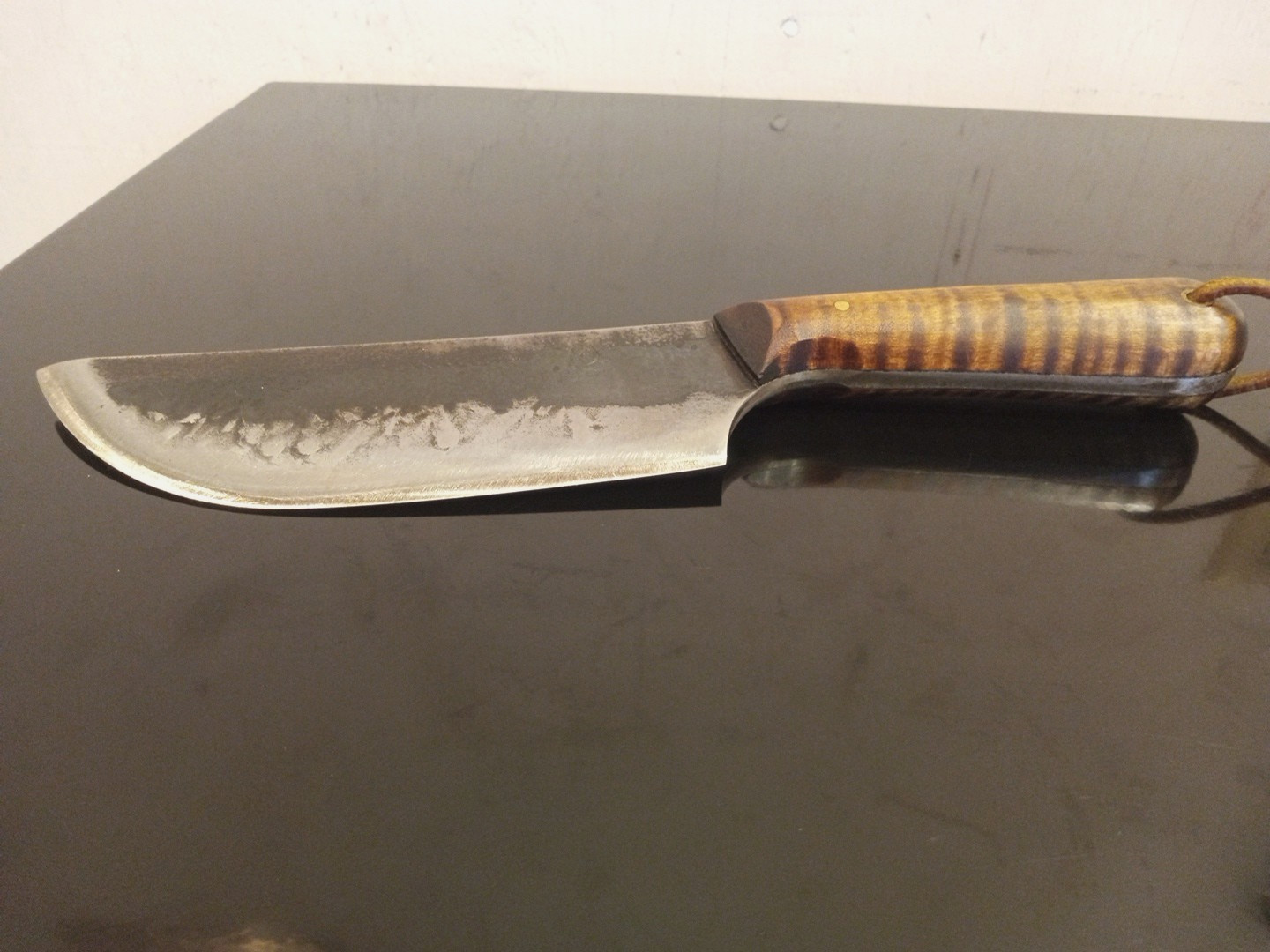 Vintage Custom-HandMade JEFF WHITE 11'' Primitive Camp Knife. Thick & Heavy Duty