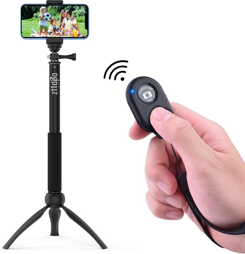 Wireless Camera Remote Shutter (2 Pack) for iPhone/Android - Capture with Ease