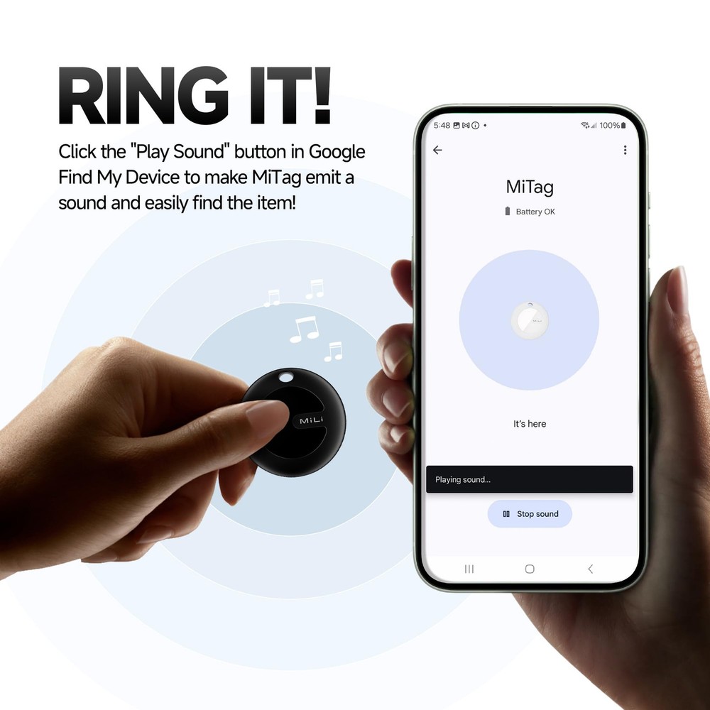 Bluetooth Tracker for Android, Google Certified Key Finder/Luggage Tracker/It...