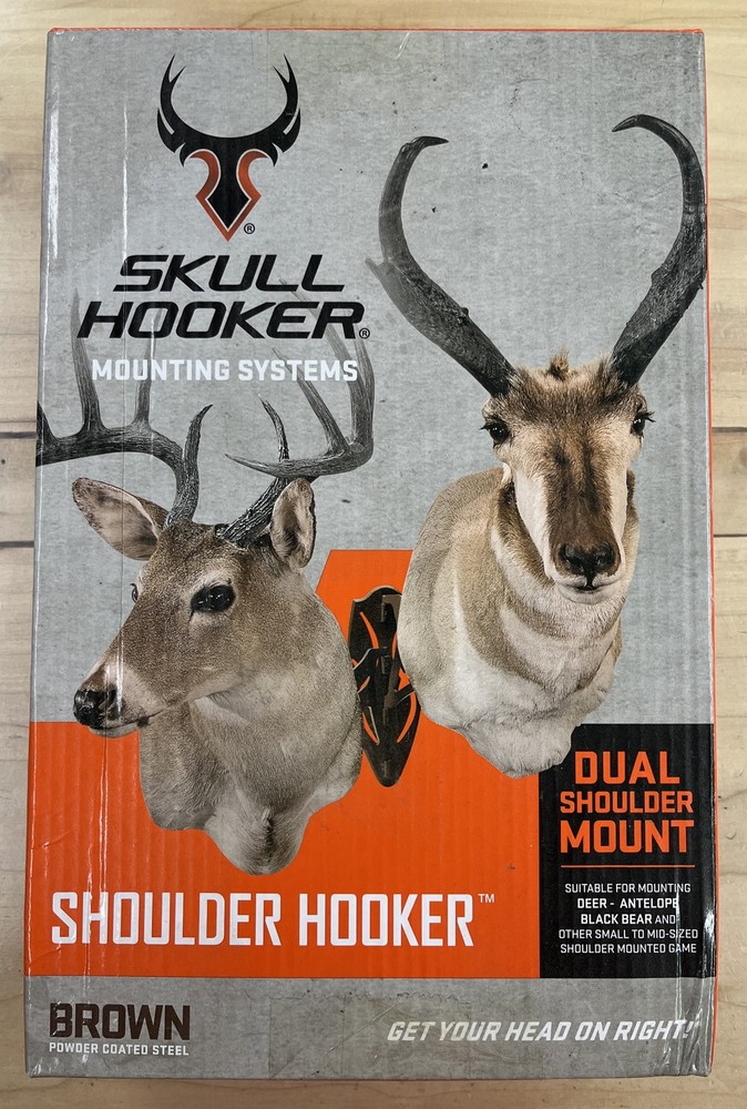 Skull Hooker Mounting System Double Shoulder Mount - Brown