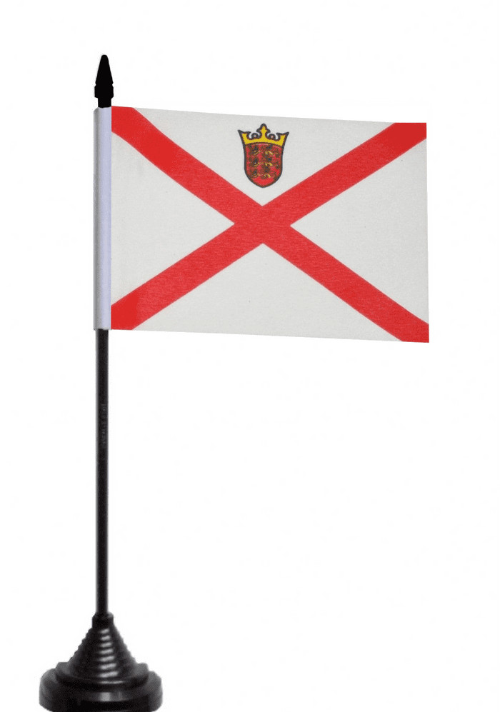 Jersey Channel Islands Table Flag - Polyester