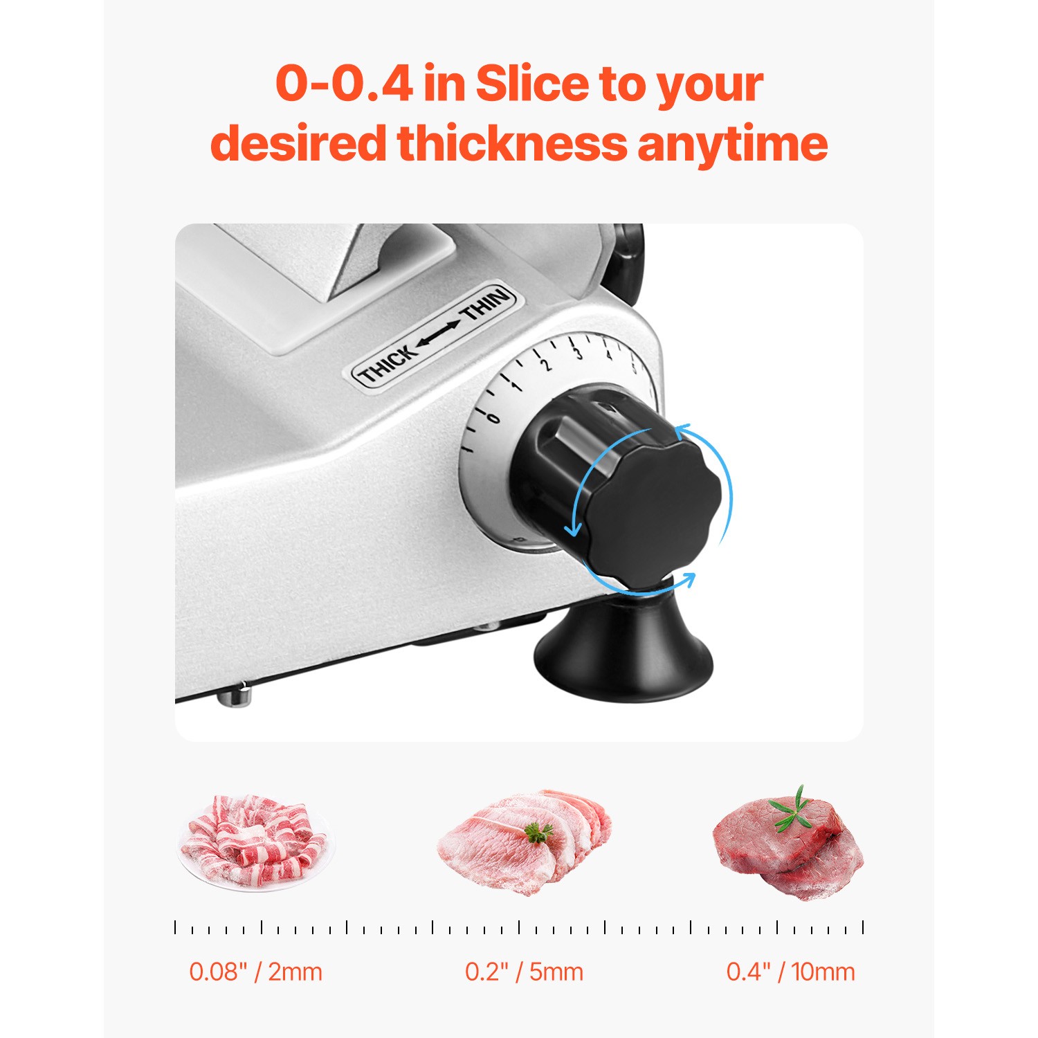 Commercial Electric Meat Slicer 10" Blade Deli Food Bread Cheese Cutter 180W