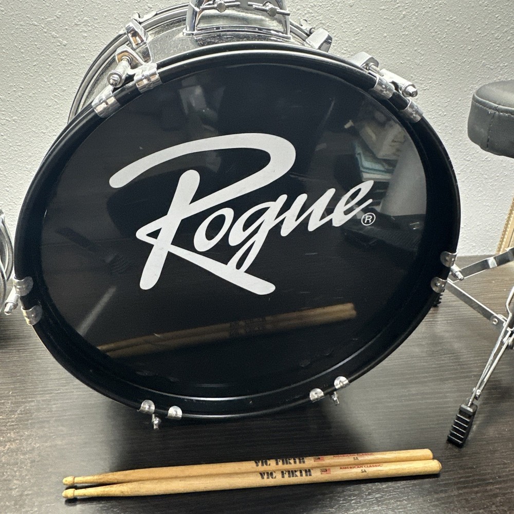 Rogue Lil' Kicker 3-Piece Junior Drum Set Black Pre- Owned