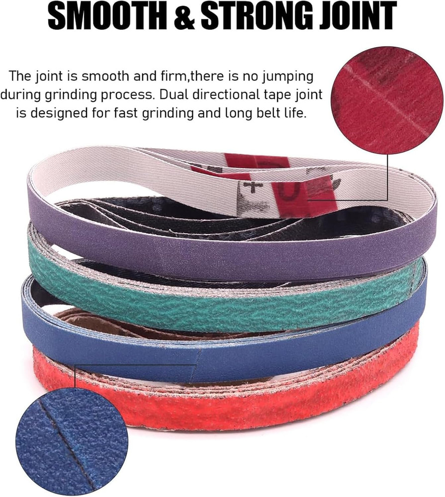 32 Pack 1/2" X 10" Replacement Knife Sharpener Sanding Belts for Work Sharp WSCM