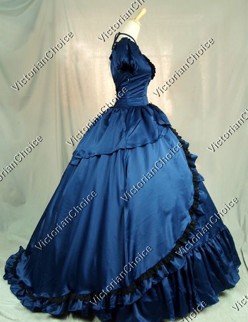 Victorian Belle Scarlett O'Hara Dress Fairytale Bridesmaid Gown Historical 206