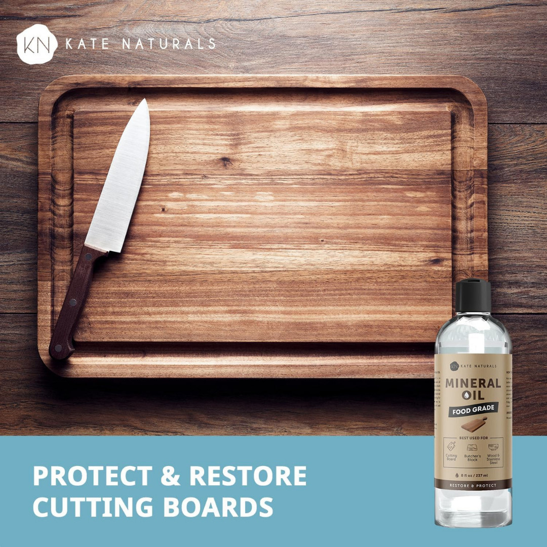 Mineral Oil for Wood Cutting Board, Butcher Block, and Knife. Food Grade Mineral