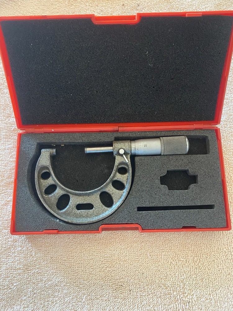 Mechanical Outside Micrometer with Red Case